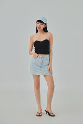 Distressed Light Denim Baseball Cap